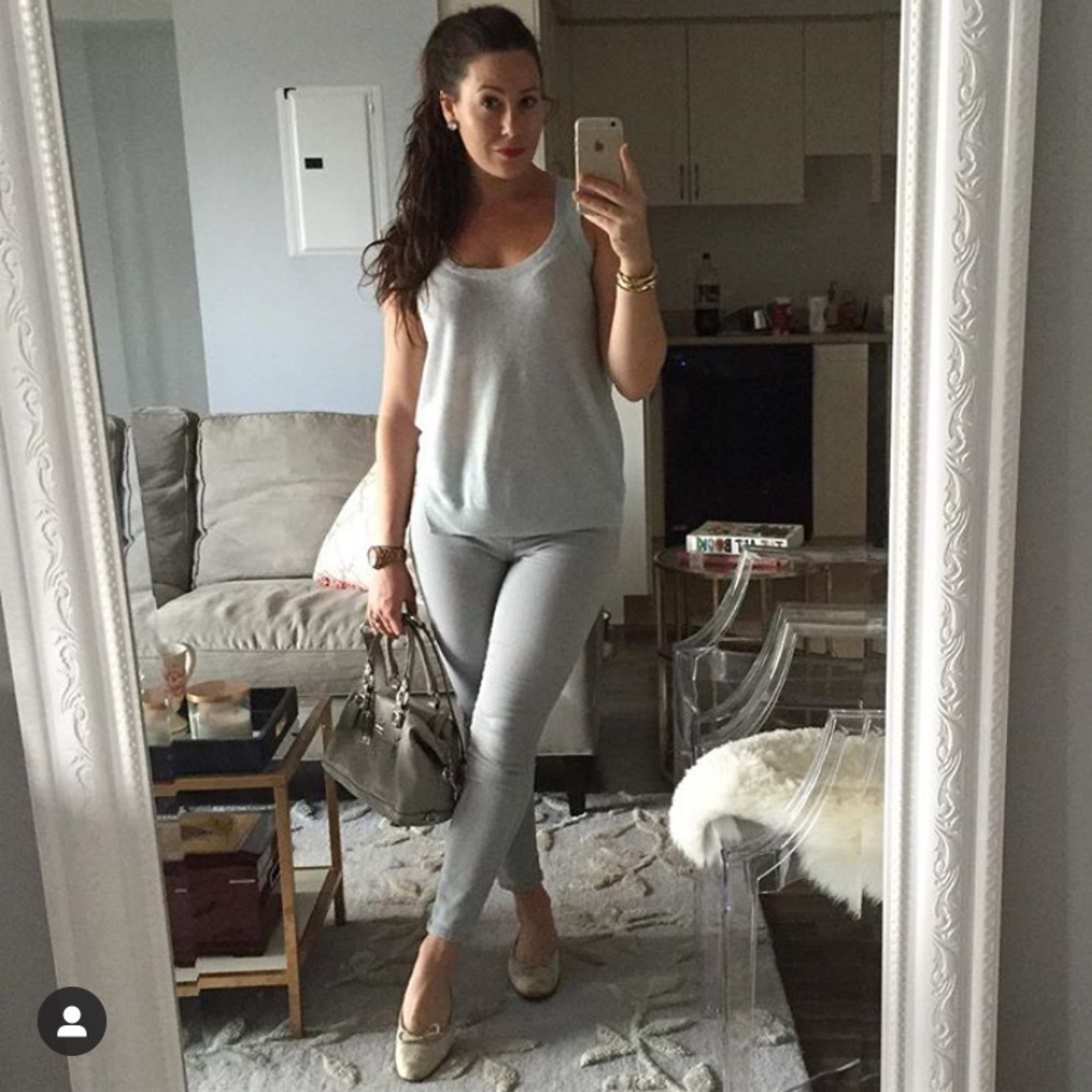 Light grey skinny jeans